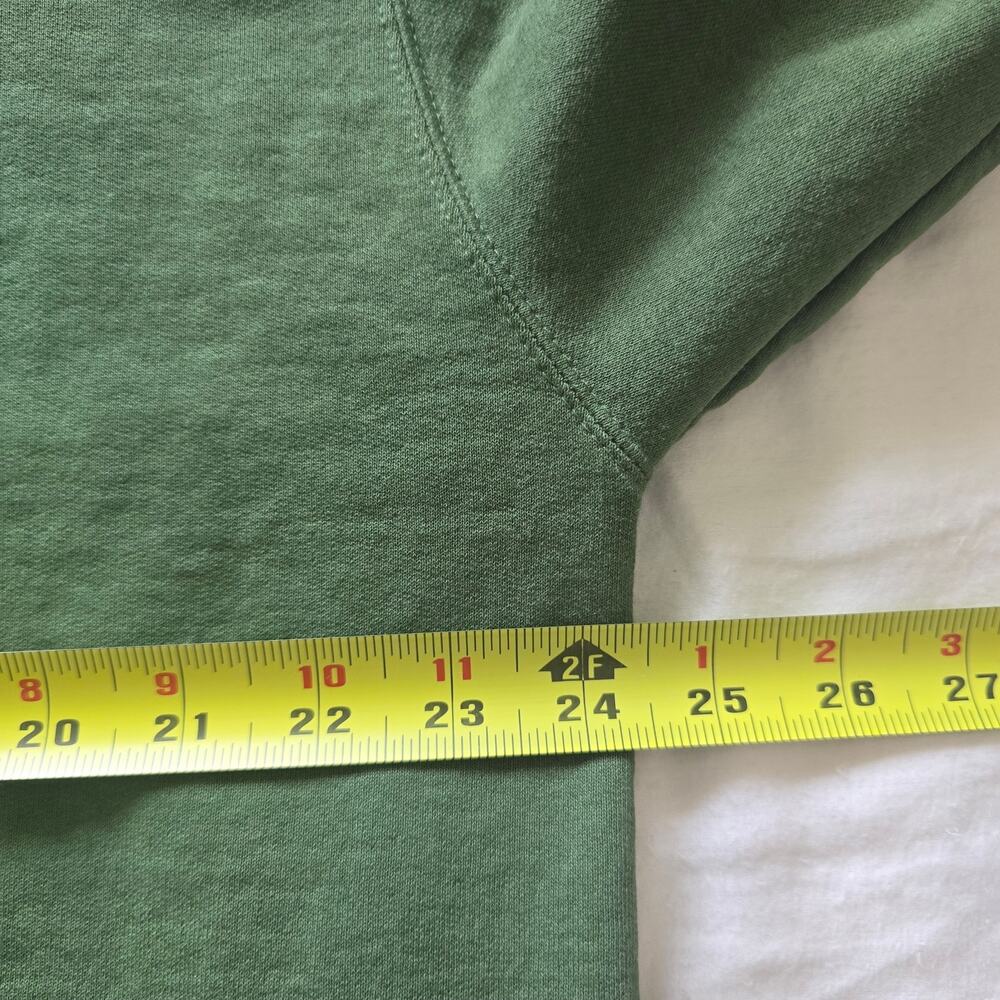Vintage Adidas 90s Pullover Sweatshirt Green L Distressed Trefoil Embroidered - Picture 7 of 8